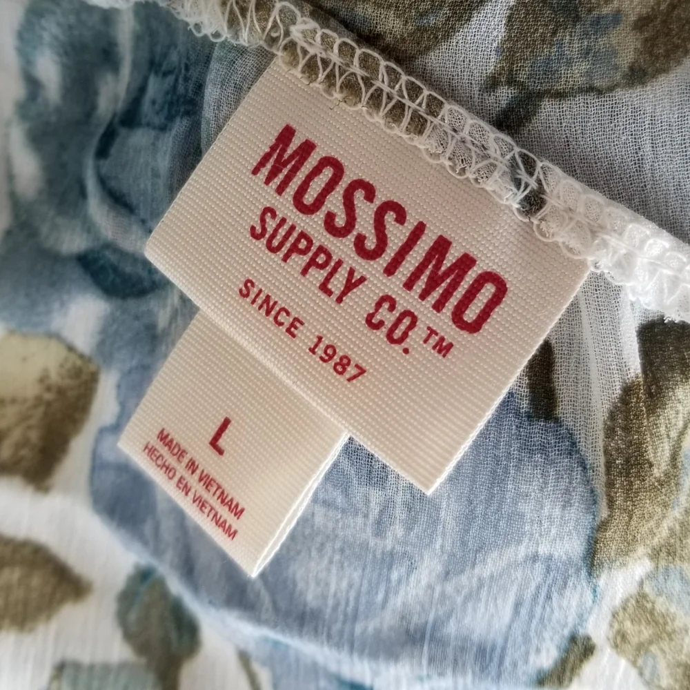 Mossimo Supply Co. Target Blue Floral Boho Blouse Size Medium NEW NWT - Picture 8 of 11
